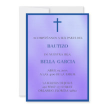 Convite Bautizo Roxo/Convite Baptism