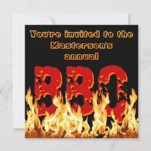 Convite BBQ Flamejante