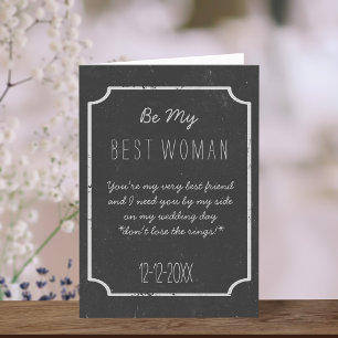 Convite Be My Best Woman Proposal Card