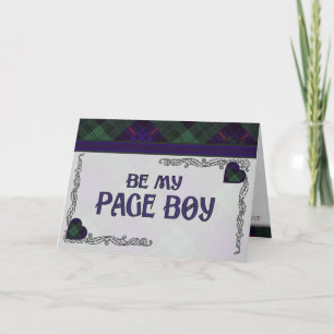 Convite Be My Page Boy- Armstrong Scottish Tartan