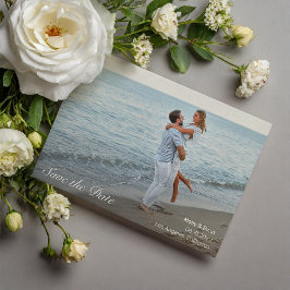 Convite Beach Romance Foto: Casamento Salve a Data