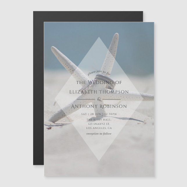 Convite Beach Wedding (Frente/Verso)