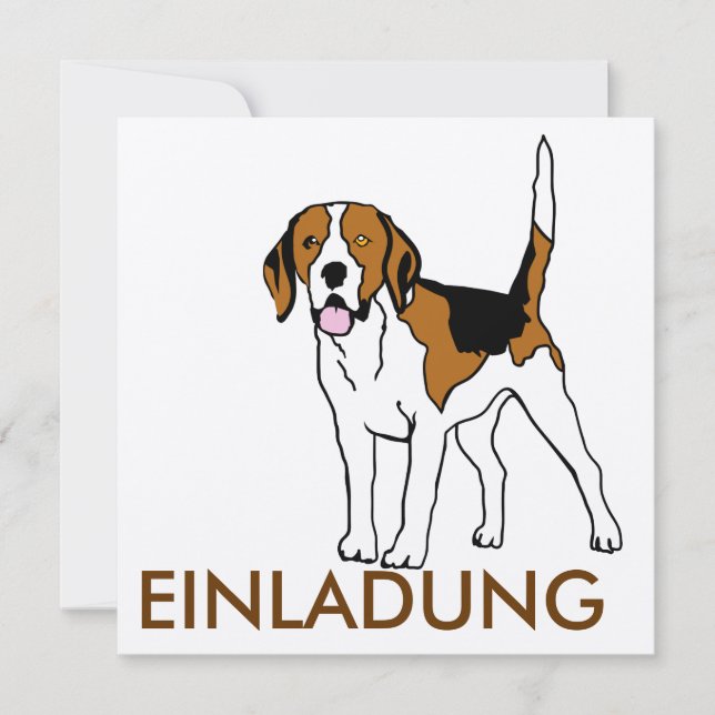 Convite Beagle (Frente)