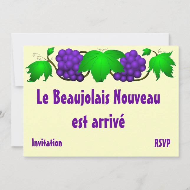 Convite Beaujolais nouveau (Frente)