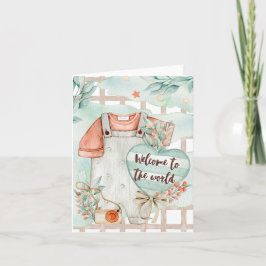 Convite Bem-vindo ao mundo, Baby Boy Card