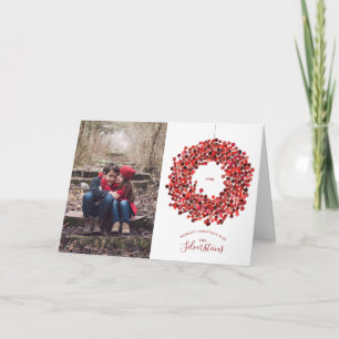 Convite Berries Watercolor Feriado de Natal Dobrado