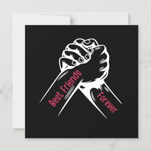 CONVITE BEST FRIENDS FOREVER, MATCHING MY FRIENDS (Frente)