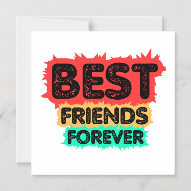 CONVITE BEST FRIENDS FOREVER RETRO FRIENDS, FRIENDSHIP (Frente)