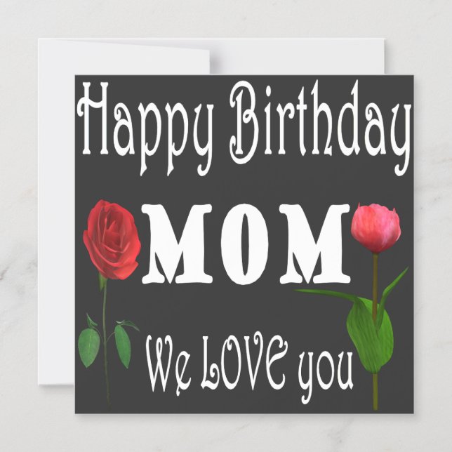 Convite Best Mom Birthday Design  (Frente)