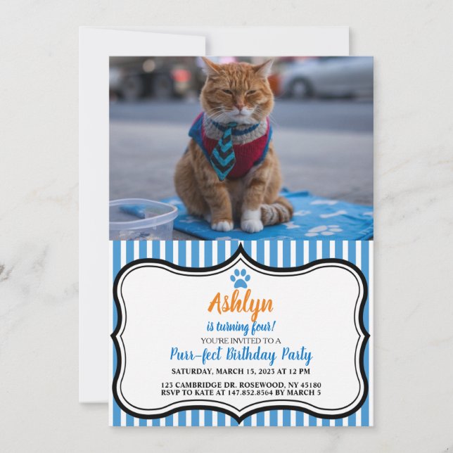 Convite Bestial para Gatos de Negócios (Frente)