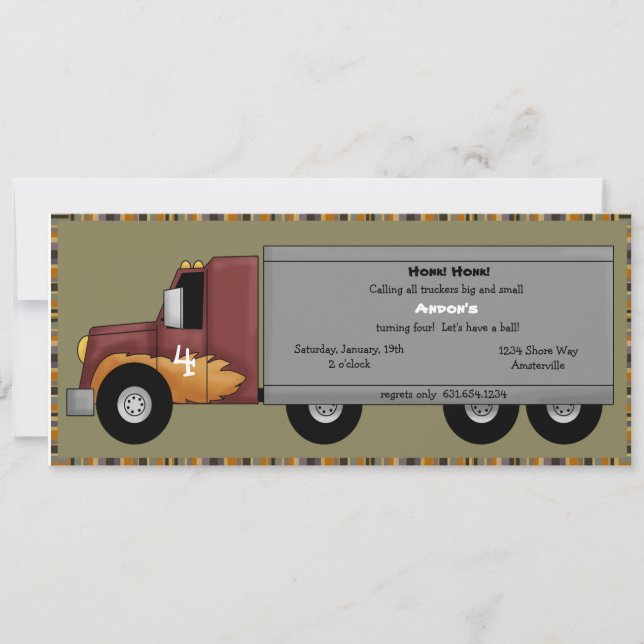 Convite Big Rig (Frente)