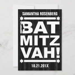 Convite Big Type Mitzvah a Preto