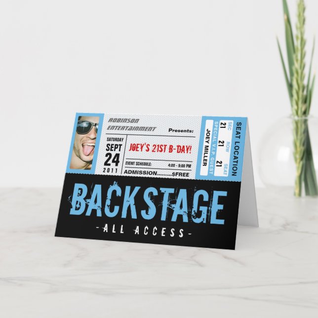 Convite Bilhete do evento (Frente)