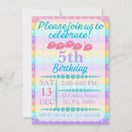Convite BIrthday Personalizado de Bble de pop Ti