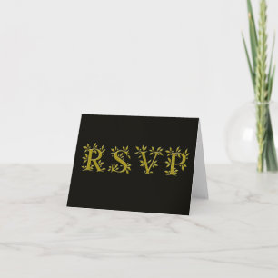 Convite BLACK GOLD response card