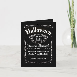 Convite Black Label Halloween Invitations