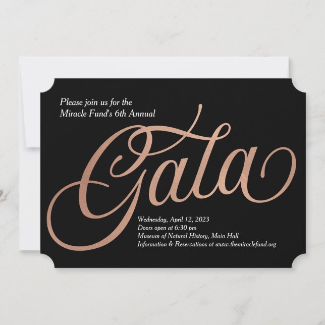 Convite Black Tie Gala (Frente)