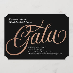 Convite Black Tie Gala