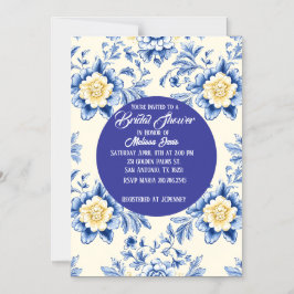 Convite Blissful Chinoiserie Bridal Shower Invitation