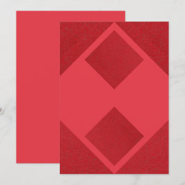 Convite Bloco Diamante Vermelho Tomate – Personali