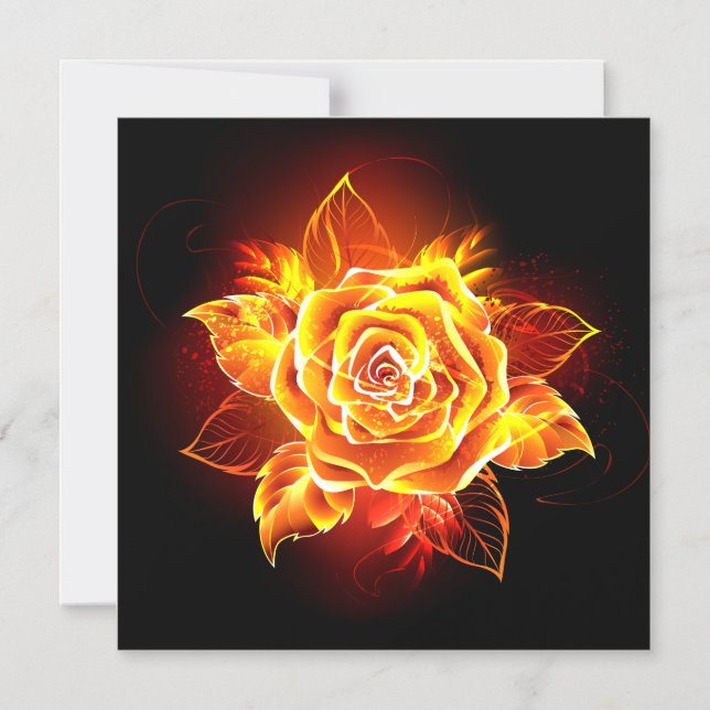 Convite Blooming Fire Rosa (Frente)