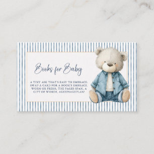 Convite Blue Jean Baby Hydrangea Livros para Bebê