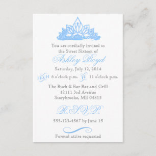 Convite Blue Princess Sweet