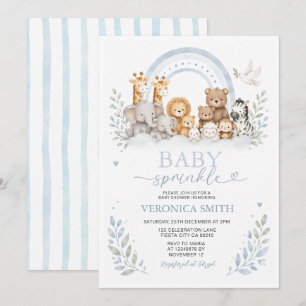 Convite Blue Safari Baby Sprinkle