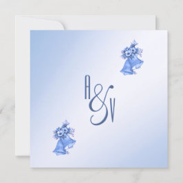 Convite Blue Wedding Bells
