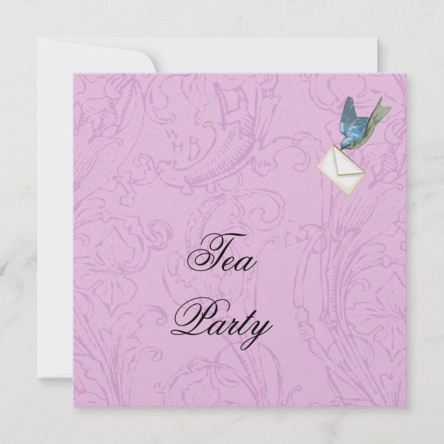 Convite Bluebird e Damask (Frente)