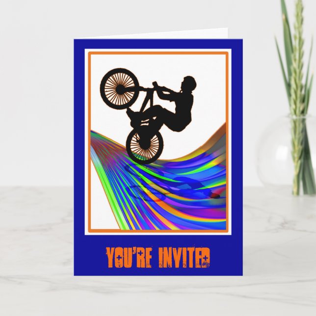 Convite BMX no Rainbow Road Party (Frente)