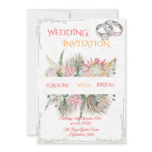 Convite Boêmio de Grama Pampas de Terracota