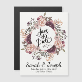 Convite Boho Chic Wedding Save The Date Magnet