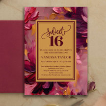 Convite Boho Sonho Doce 16 Anos Bege Borgonha