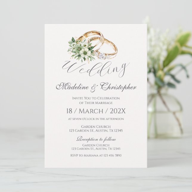 Convite Boho Wedding (Em pé/Frente)