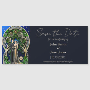 Convite Boho Wedding Salve o ímã de data