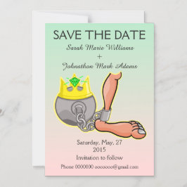 Convite Bola Engraçada E Corrente Salva Data