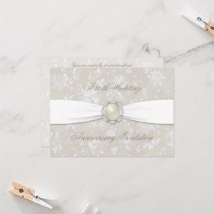 Convite Bold Damask 30 Anos de Casamento 4,5x6,25