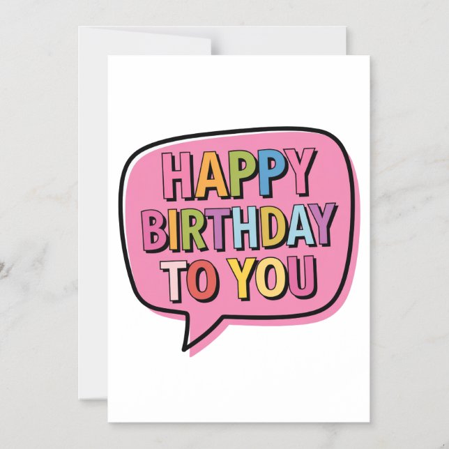 Convite Bolha de Feliz Aniversário (Frente)