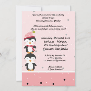 Convite Bolinhas para Cuecas de Pinguim 5x7