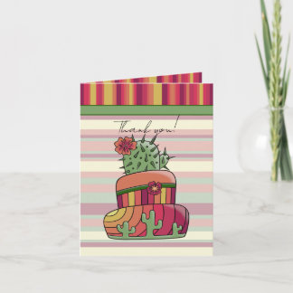 Convite Bolo de Casamento Cactus "Obrigado"