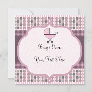 Convite bonito da carruagem de bebê