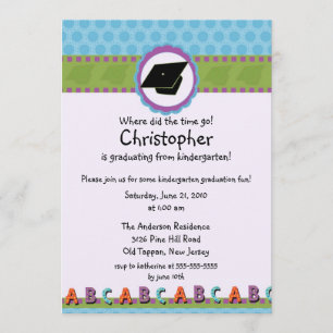 Convite BONITO da graduação do jardim de infânc