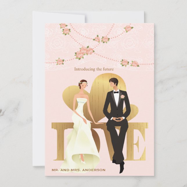 Convite bonito de assento (Frente)