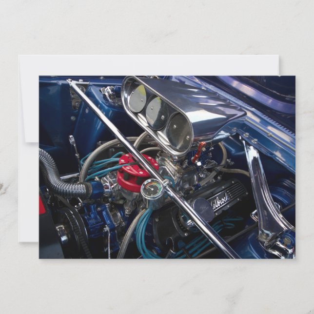 Convite Bonito De Motor De Automóveis (Frente)