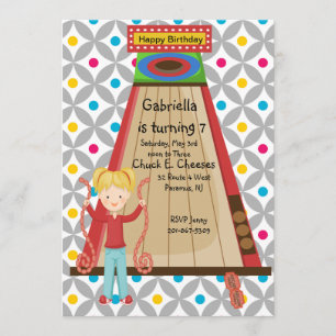 Convite bonito do aniversário das meninas da bola