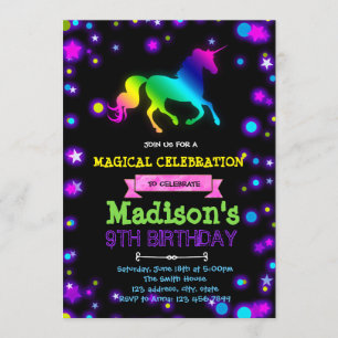 Convite bonito do aniversário do partido do