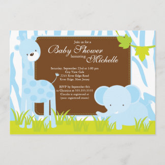 Convite bonito do chá de fraldas do menino do
