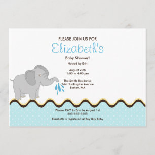 Convite bonito do chá de fraldas do menino do