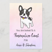 *~* Convite Bonito do Evento do Frenchie Bulldog F